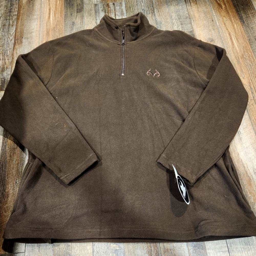 Realtree Fleece Quarter Zip Pullover Men's Size XL Long Sleeve - New With Tags